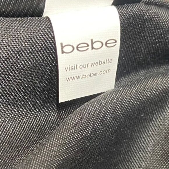 Bebe Gia Crossbody Shoulder Bag Quilted Faux Leather Gold Chain Strap Logo GUC - Picture 13 of 15